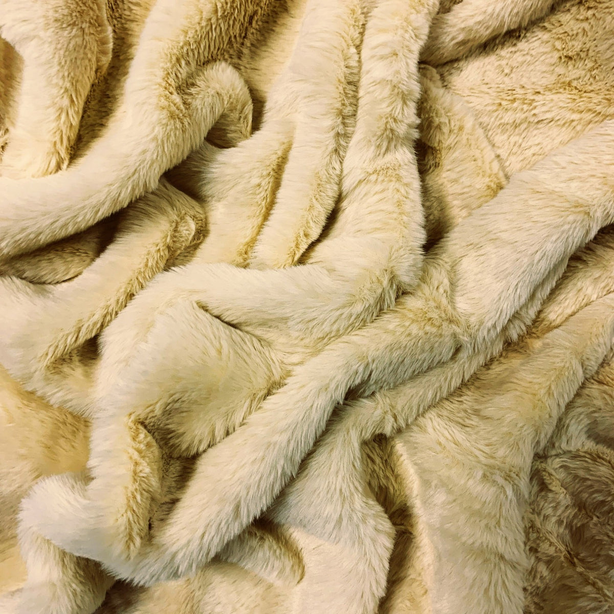 Knitted Bunny Fur Fabric - Beige