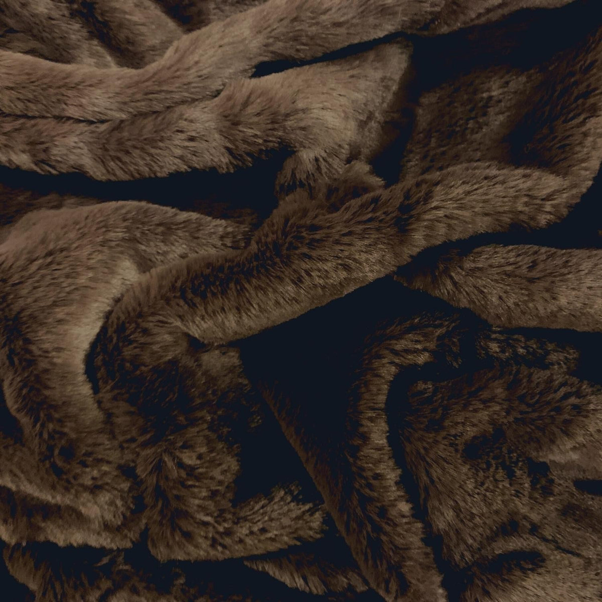Knitted Bunny Fur Fabric - Brown