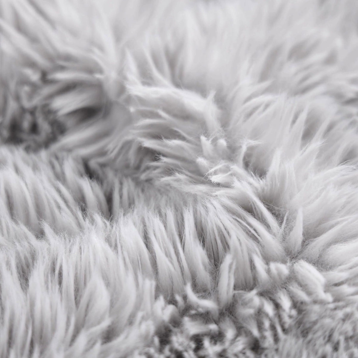 Tissu tricoté shaggy - Gris cendré clair