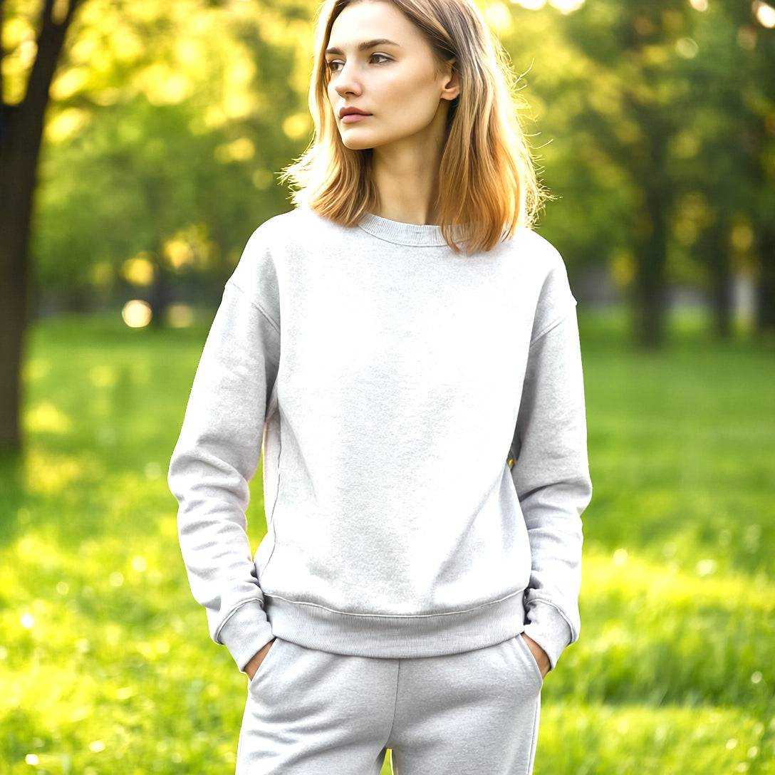 Thick Brushed Sweatshirt - White