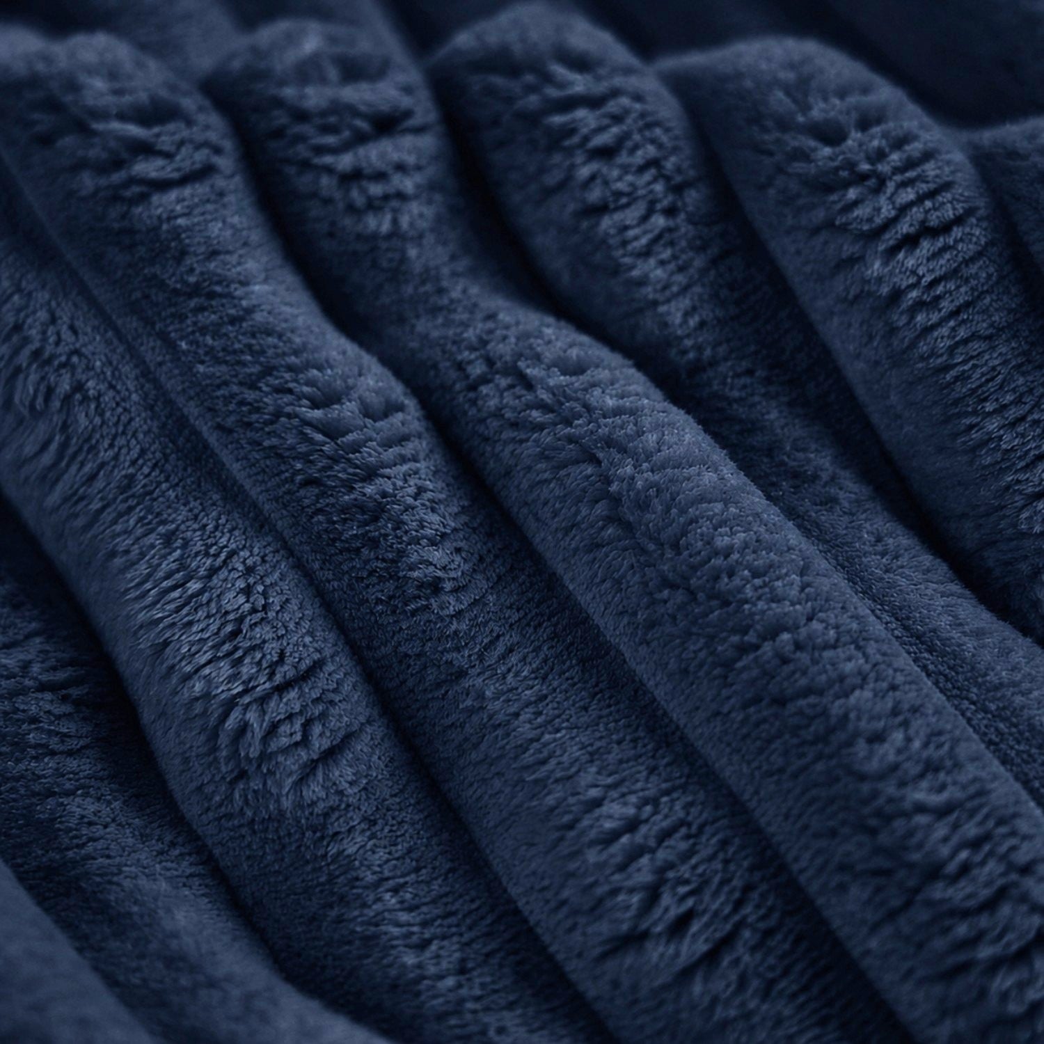 Tissu d’ameublement TILIA velours - bleu marine
