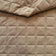 Tissu d’ameublement matelassé en microfibre motif losange 5x5 - beige