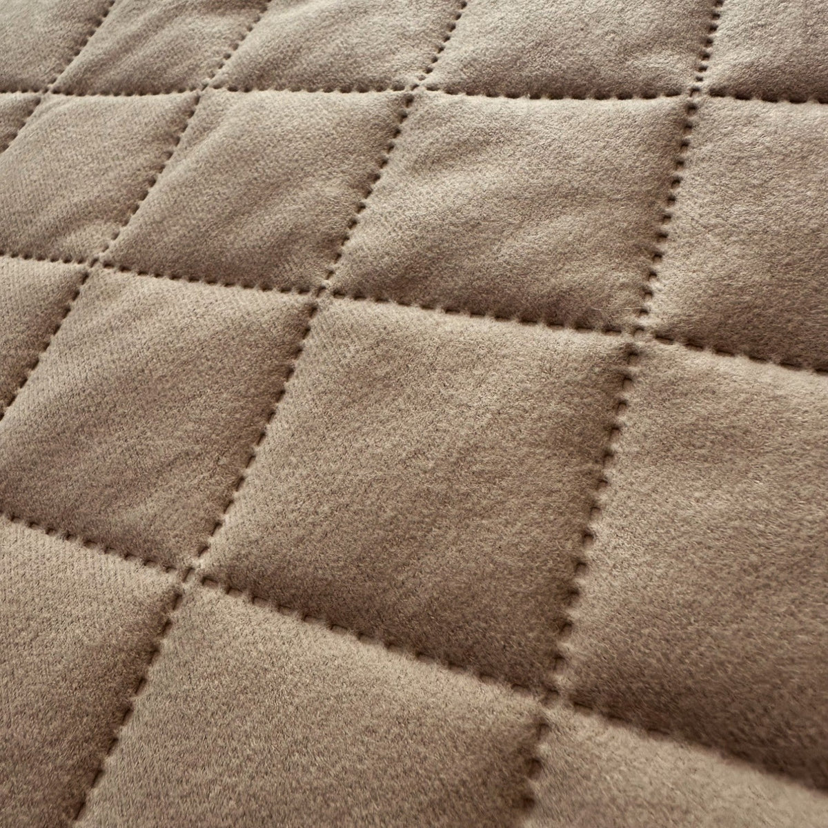 Upholstery Fabric Quilted Microfiber Diamond 5x5 - Beige