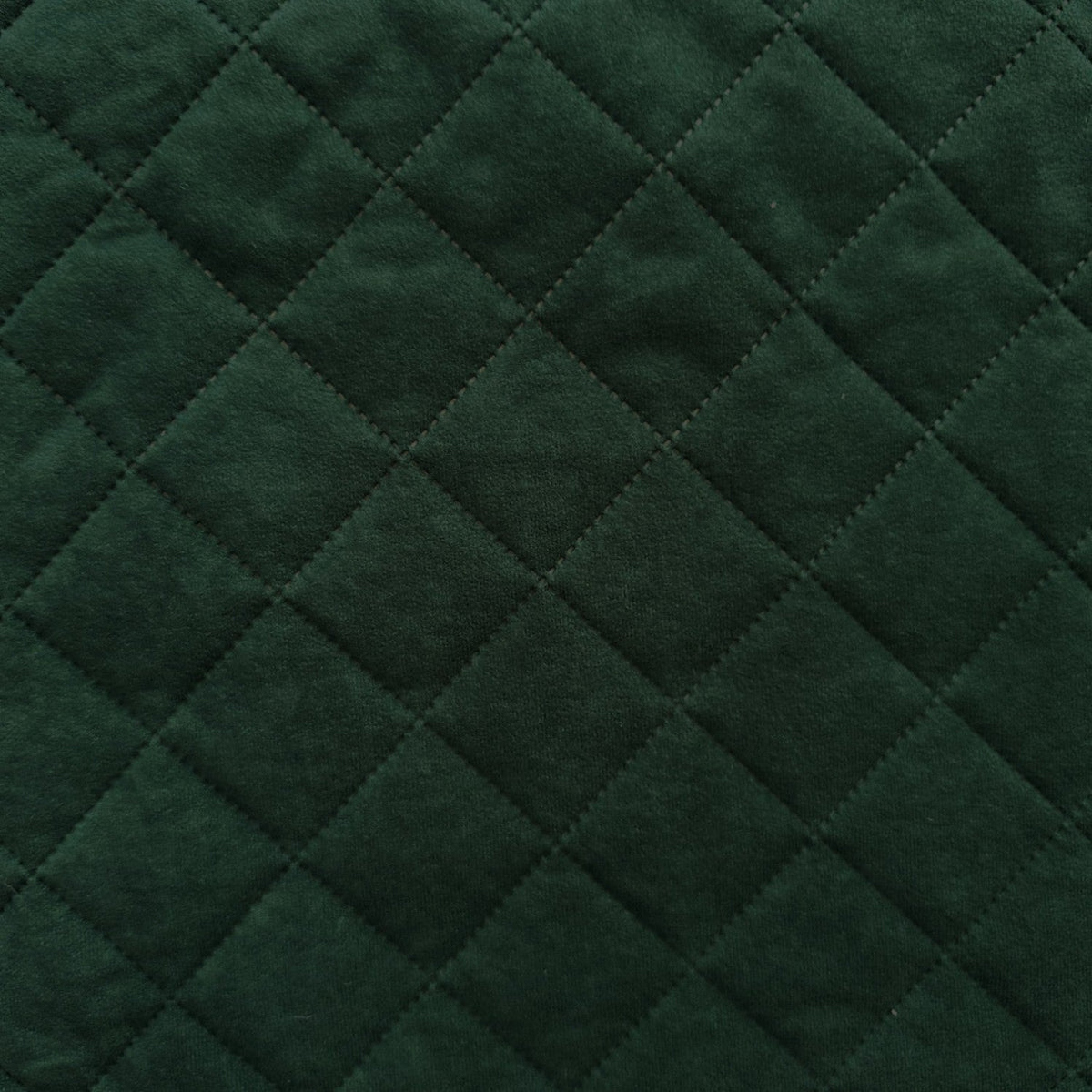 Upholstery Fabric Quilted Microfiber Diamond 5x5 - Bottle green
