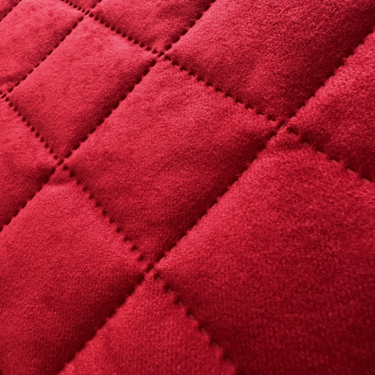 Upholstery Fabric Quilted Microfiber Diamond 5x5 - Red