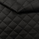 Tissu d’ameublement matelassé en cuir PU motif losange 5x5 - noir