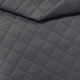 Tissu d’ameublement matelassé en cuir PU motif losange 5x5 - gris