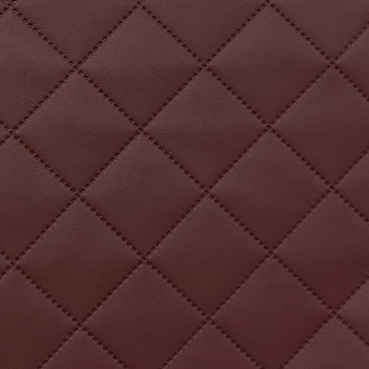 Upholstery Fabric Quilted PU Leather Diamond 5x5 - Maroon