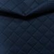 Tissu d’ameublement matelassé en cuir PU motif losange 5x5 - bleu marine