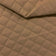 Tissu d’ameublement matelassé en cuir PU à motif losange 5x5 - Nougat