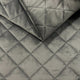 Tissu d’ameublement velours matelassé motif losange 5x5 - anthracite
