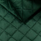 Tissu d’ameublement velours matelassé motif losange 5x5 - vert bouteille