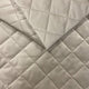Tissu d’ameublement velours matelassé motif losange 5x5 - crème