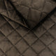 Tissu d’ameublement velours matelassé motif losange 5x5 - espresso