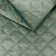 Tissu d’ameublement velours matelassé motif losange 5x5 - menthe