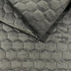 Tissu d’ameublement velours matelassé hexagone - anthracite