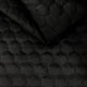 Tissu d’ameublement velours matelassé motif hexagone - noir