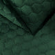 Tissu d’ameublement velours matelassé motif hexagone - vert bouteille