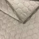 Tissu d’ameublement velours matelassé motif hexagone - crème