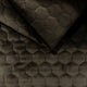 Tissu d’ameublement velours matelassé motif hexagone - espresso