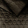 Tissu d’ameublement velours matelassé motif hexagone - espresso
