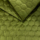 Tissu d’ameublement velours matelassé motif hexagone - olive