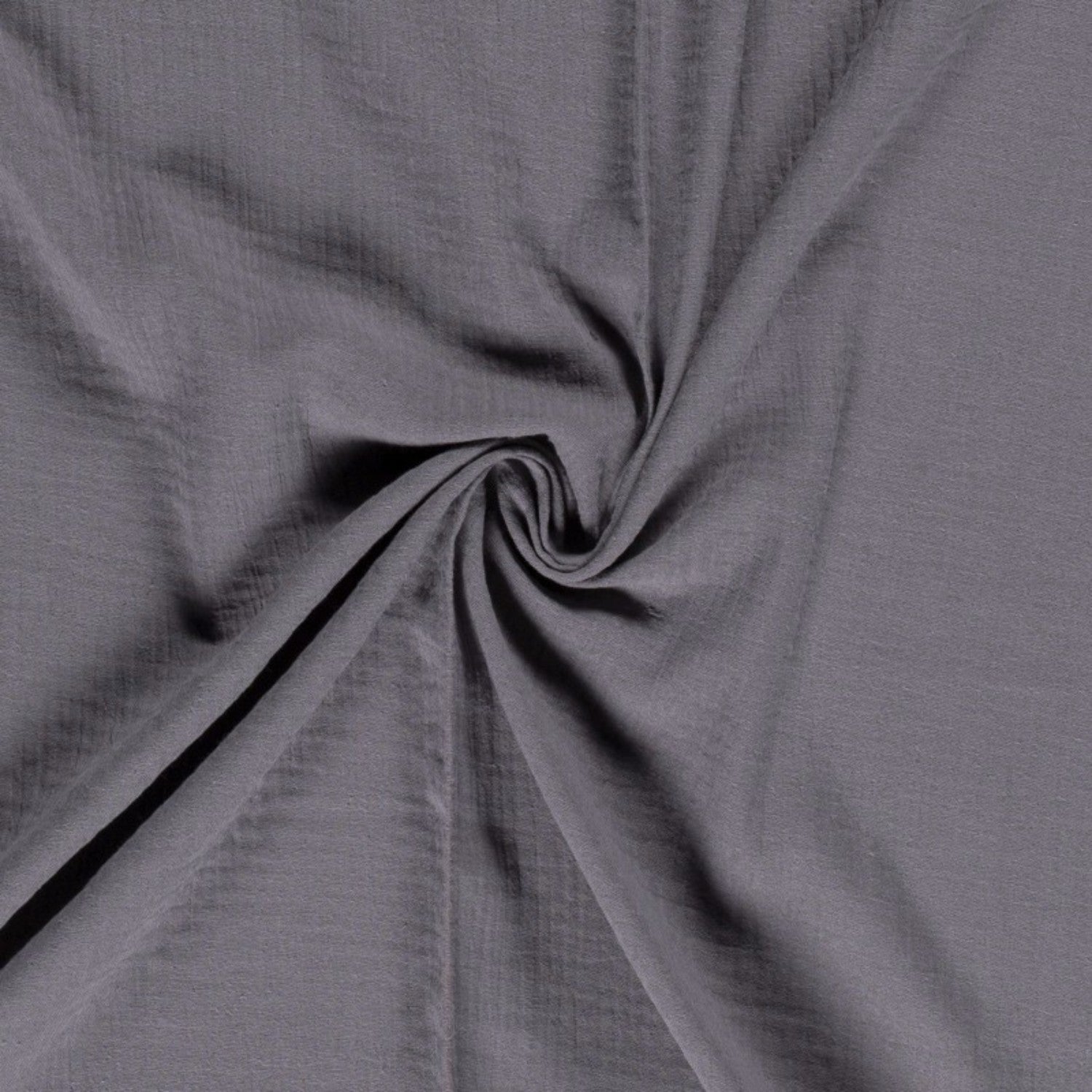 Mousseline double gaze en coton - gris