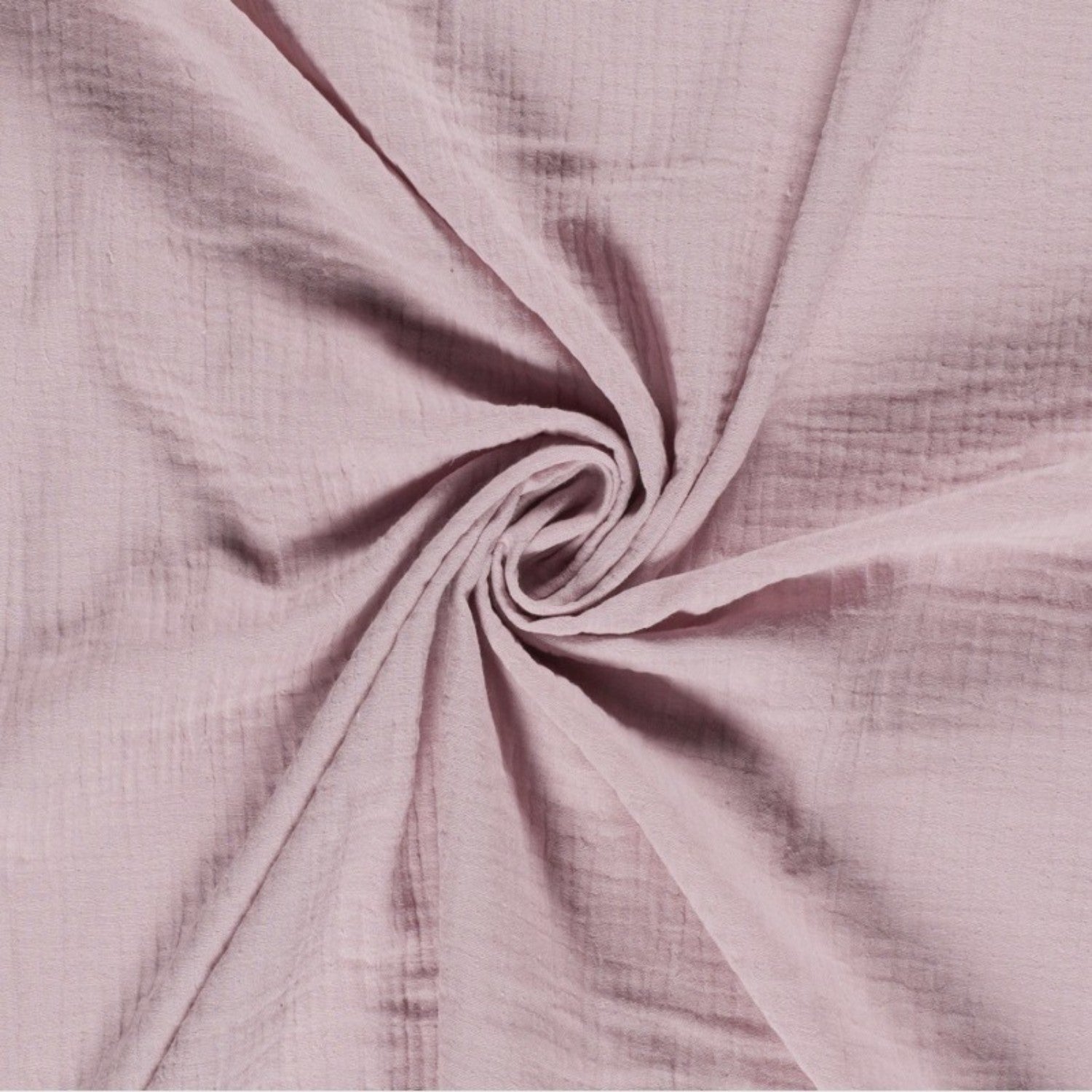 Mousseline double gaze en coton - vieux rose