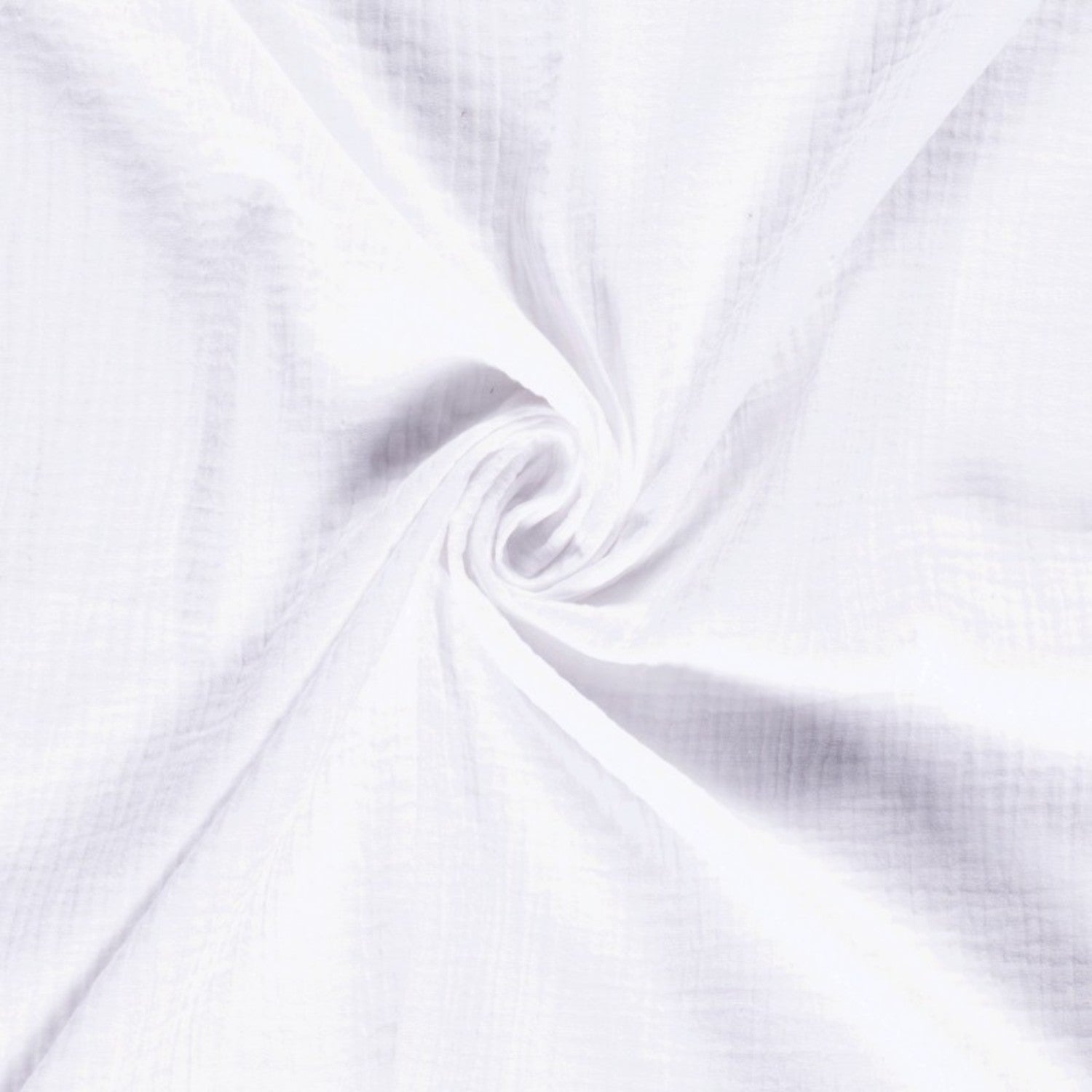 Mousseline double gaze en coton - blanc
